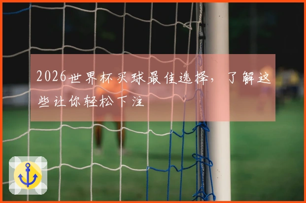 2026世界杯买球最佳选择，了解这些让你轻松下注